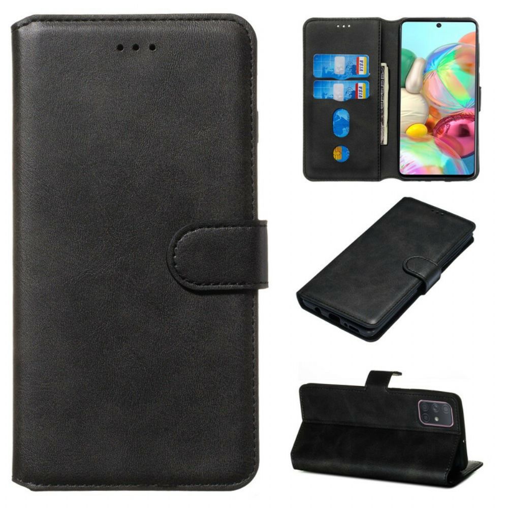 Flip Case Für Samsung Galaxy A71 Einfarbige Serie