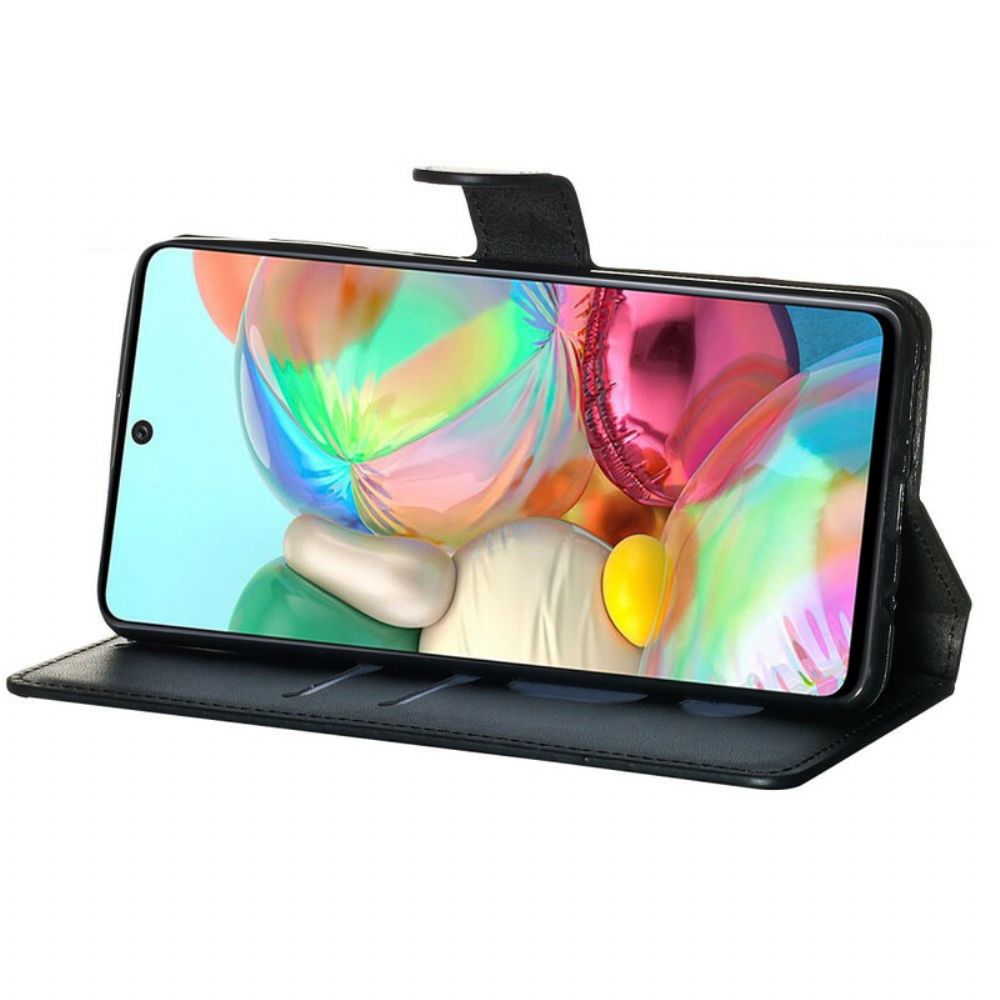 Flip Case Für Samsung Galaxy A71 Einfarbige Serie