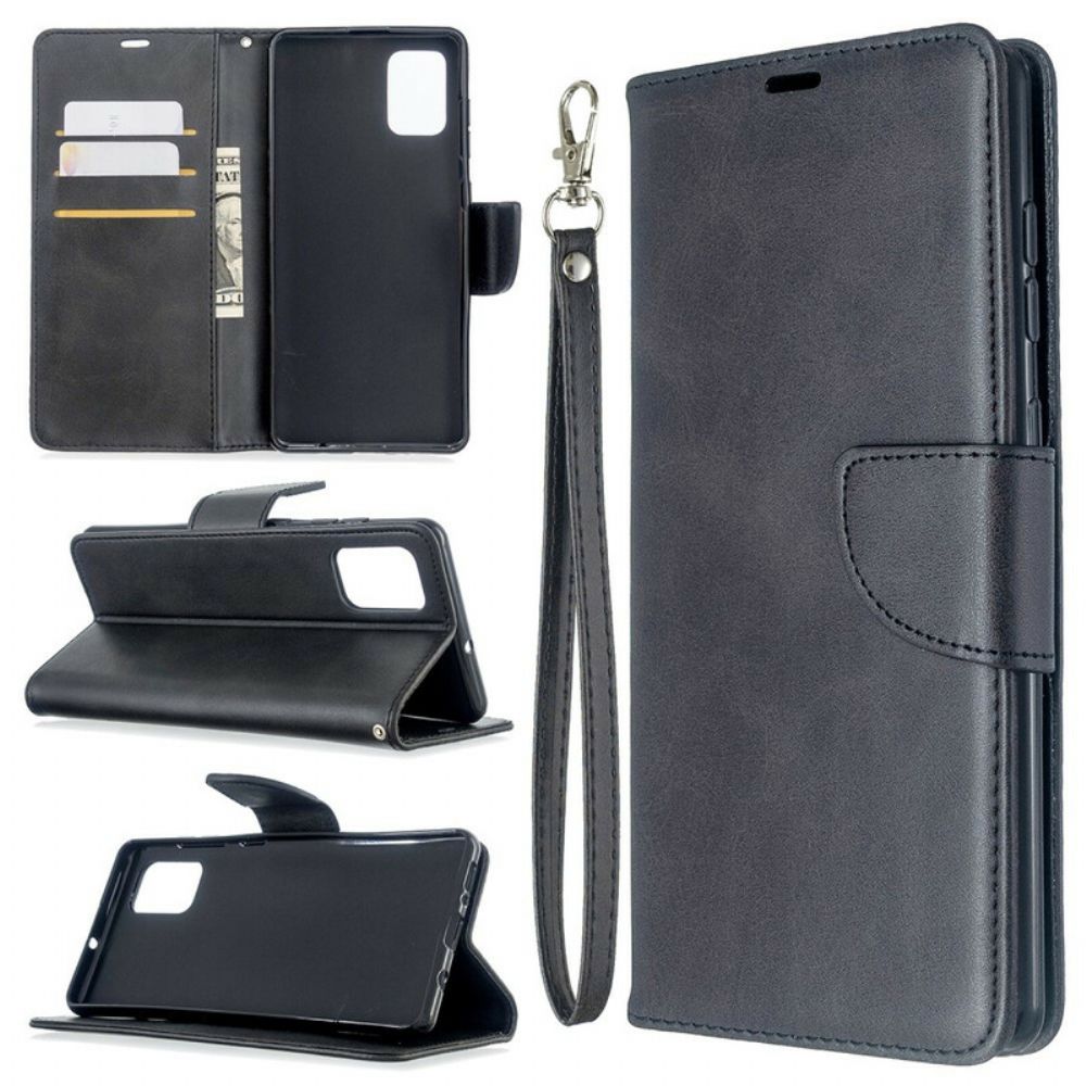 Flip Case Für Samsung Galaxy A71 Flip Case Glatte Schräge Klappe