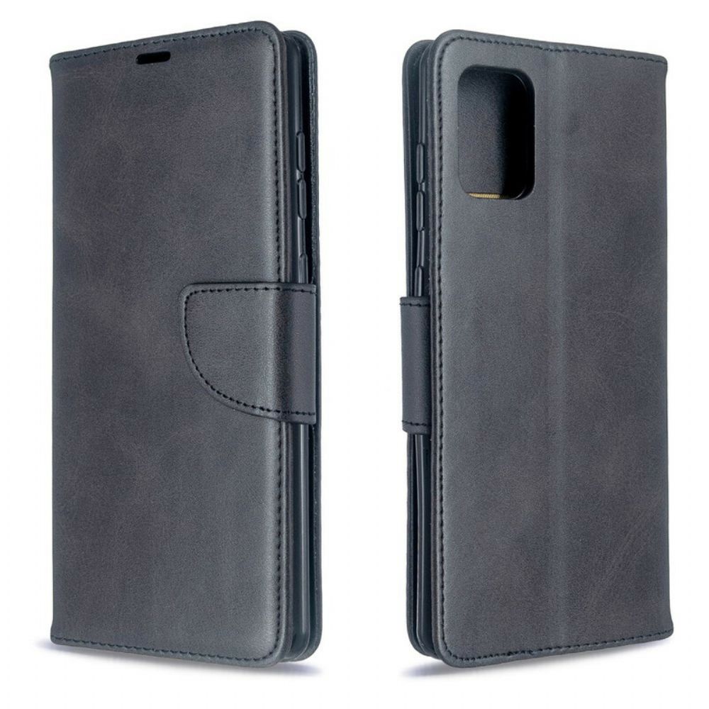 Flip Case Für Samsung Galaxy A71 Flip Case Glatte Schräge Klappe