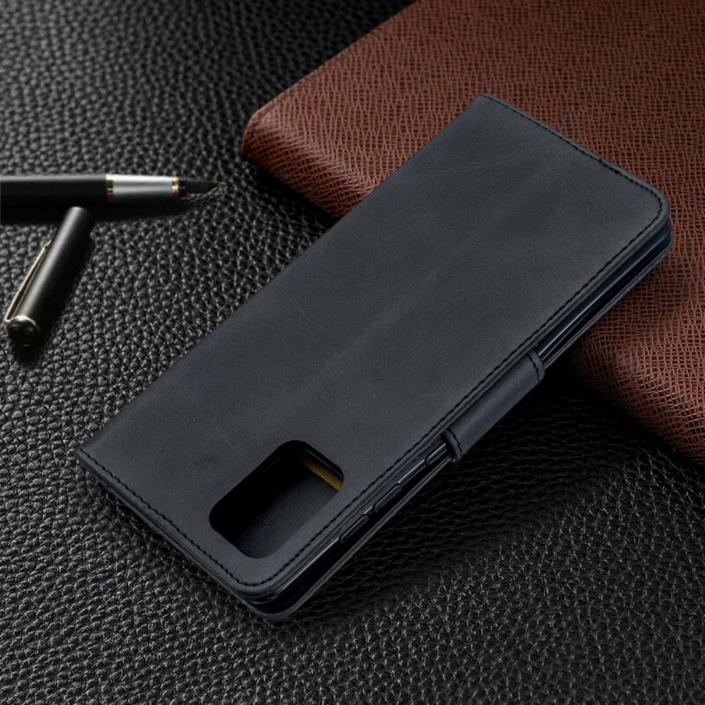 Flip Case Für Samsung Galaxy A71 Flip Case Glatte Schräge Klappe