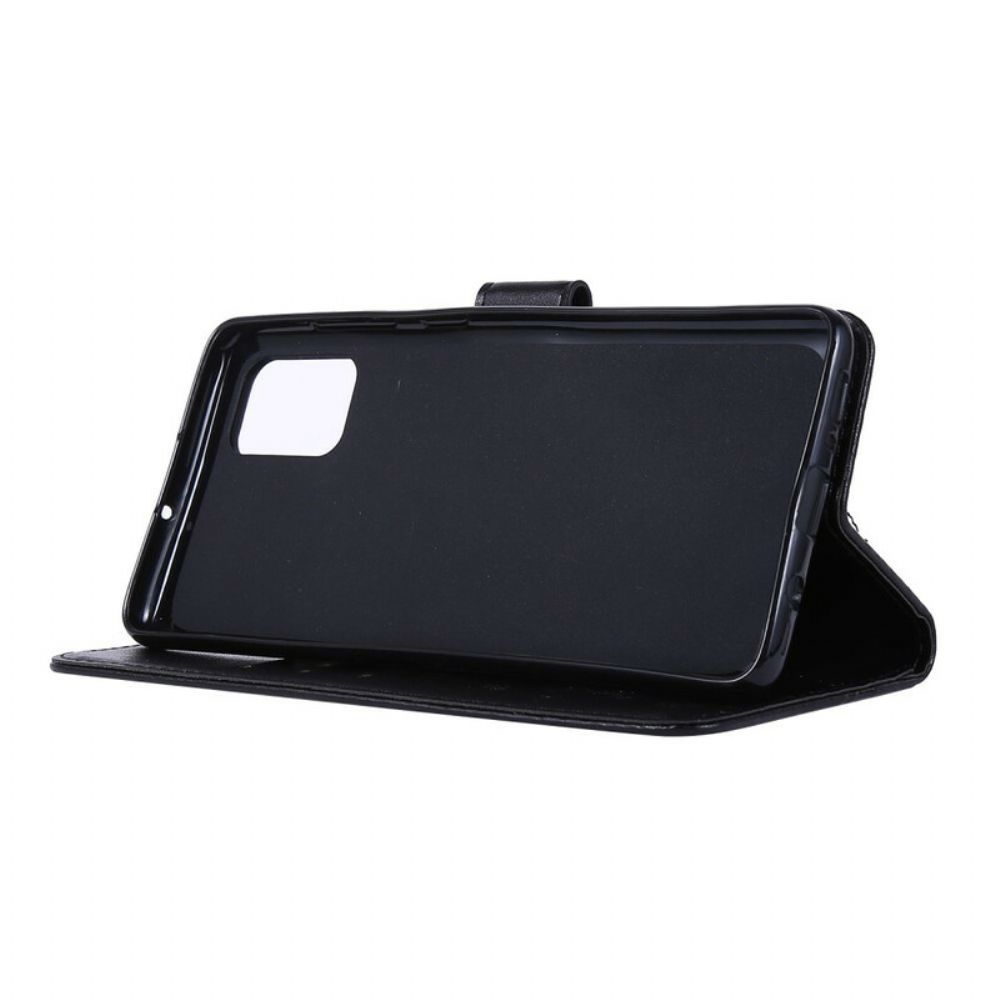Flip Case Für Samsung Galaxy A71 Mit Kordel Schmetterlingsband