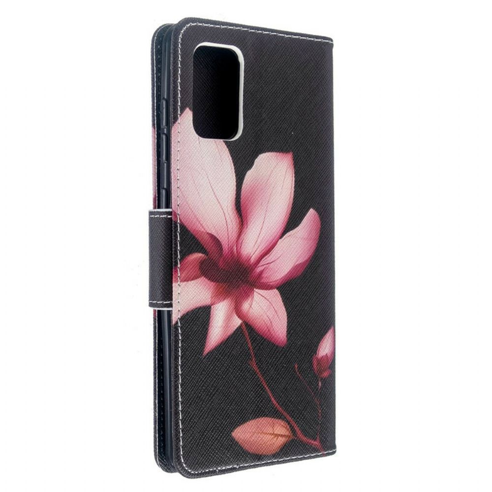 Flip Case Für Samsung Galaxy A71 Rosa Blume