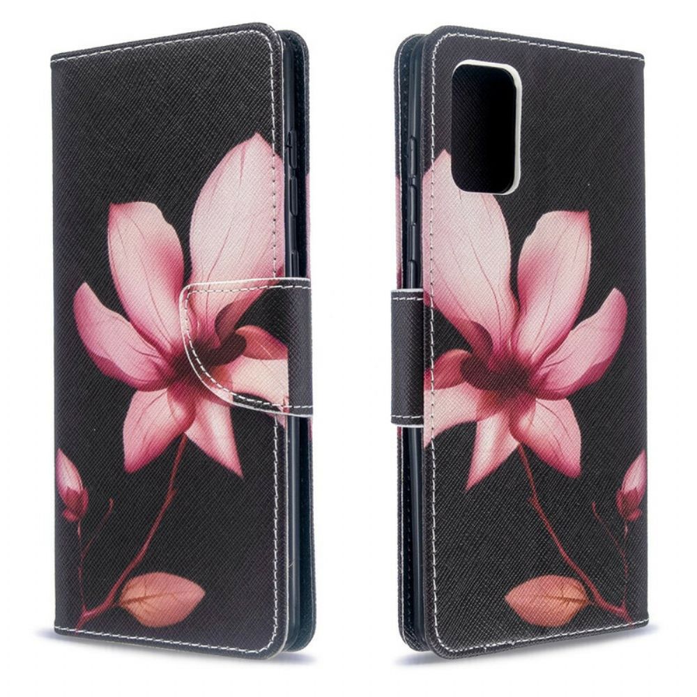 Flip Case Für Samsung Galaxy A71 Rosa Blume