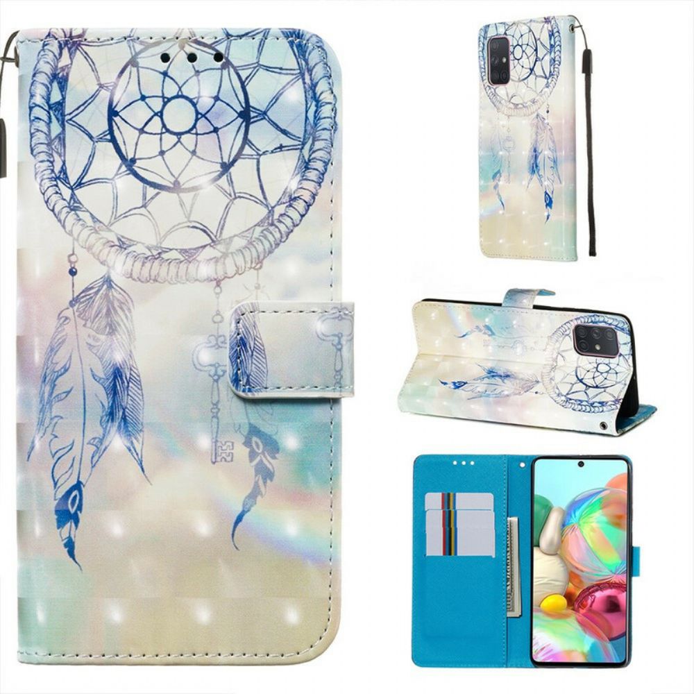 Flip Case Für Samsung Galaxy A71 Wasserfarbener Traumfänger