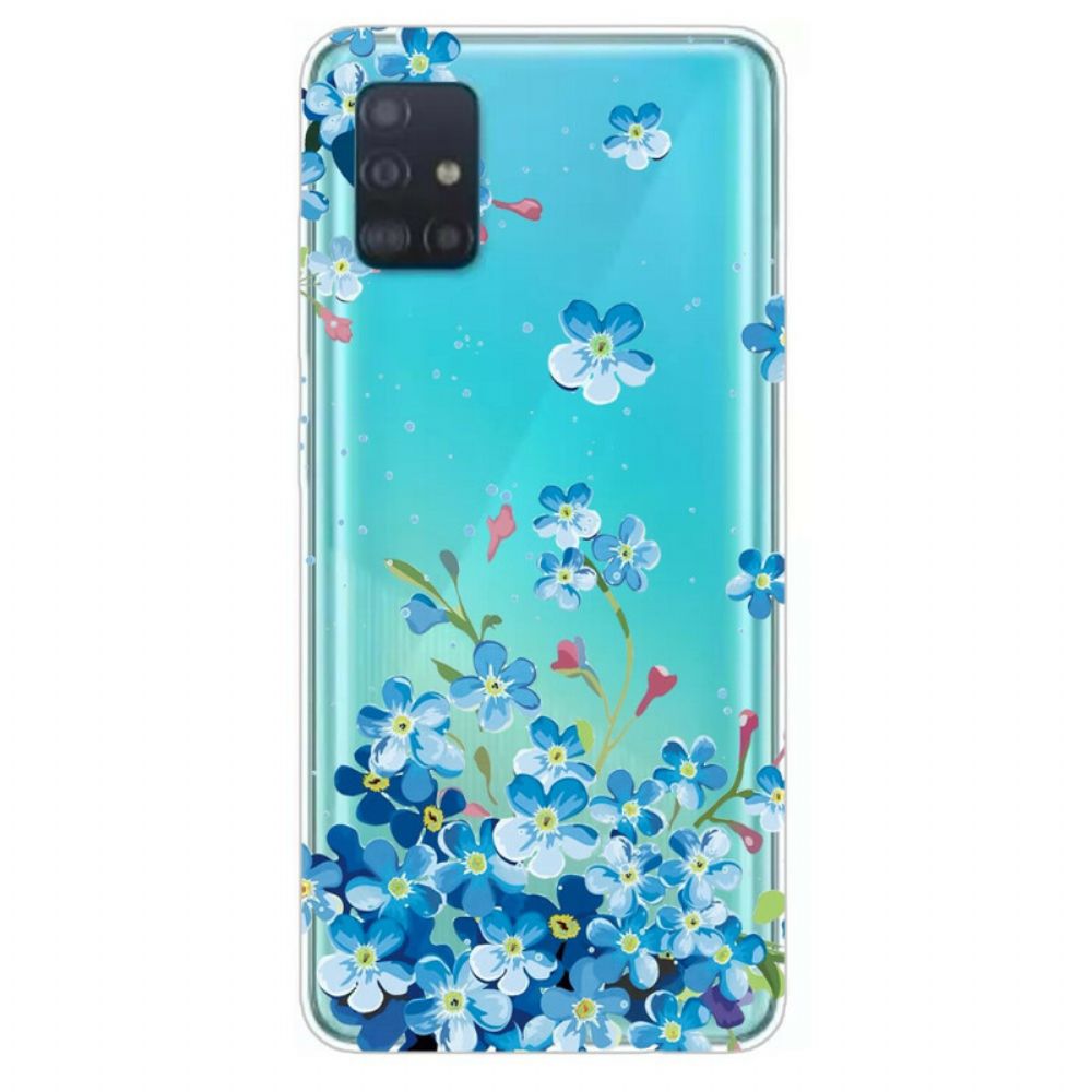 Handyhülle Für Samsung Galaxy A71 Blaue Blumen