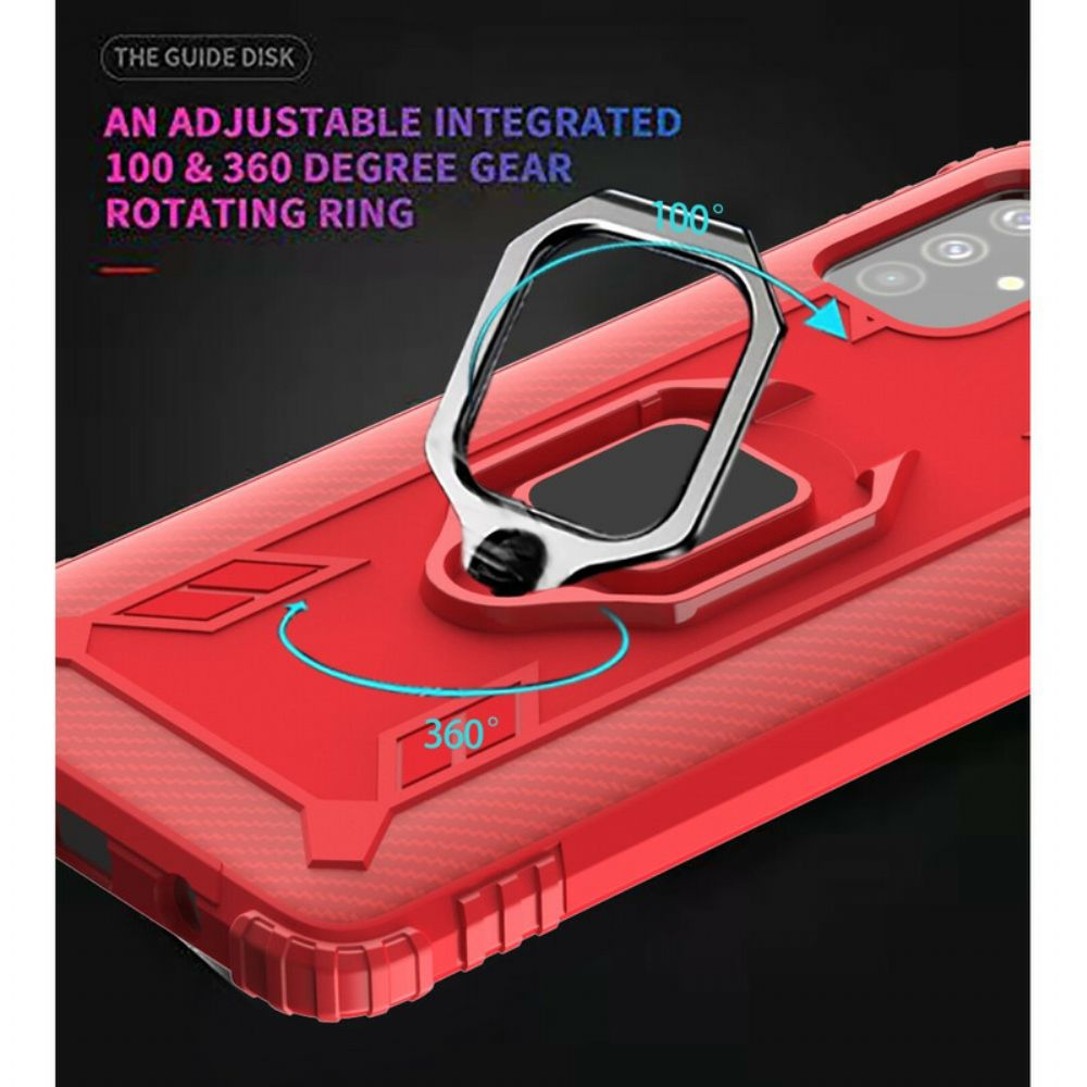 Handyhülle Für Samsung Galaxy A71 Ring Und Kohlefaser
