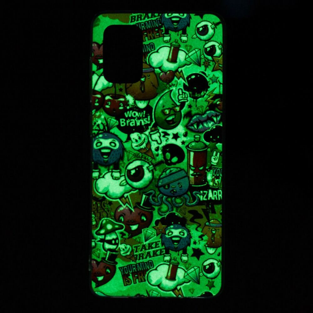 Hülle Für Samsung Galaxy A71 Fluoreszierender Wahnsinn
