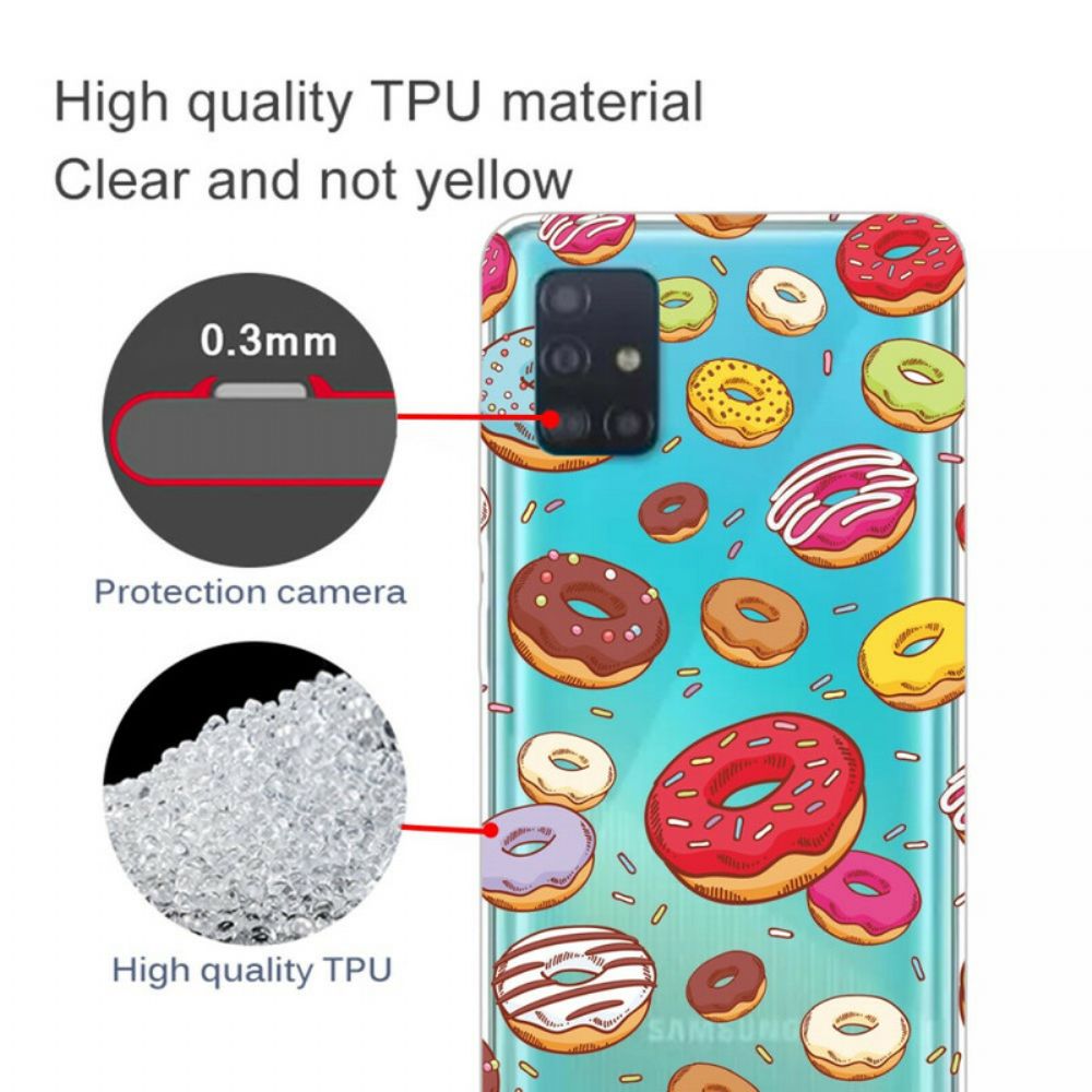 Hülle Für Samsung Galaxy A71 Liebe Donuts