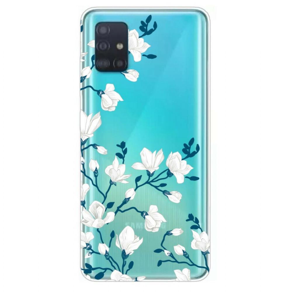 Hülle Für Samsung Galaxy A71 Weiße Blumen