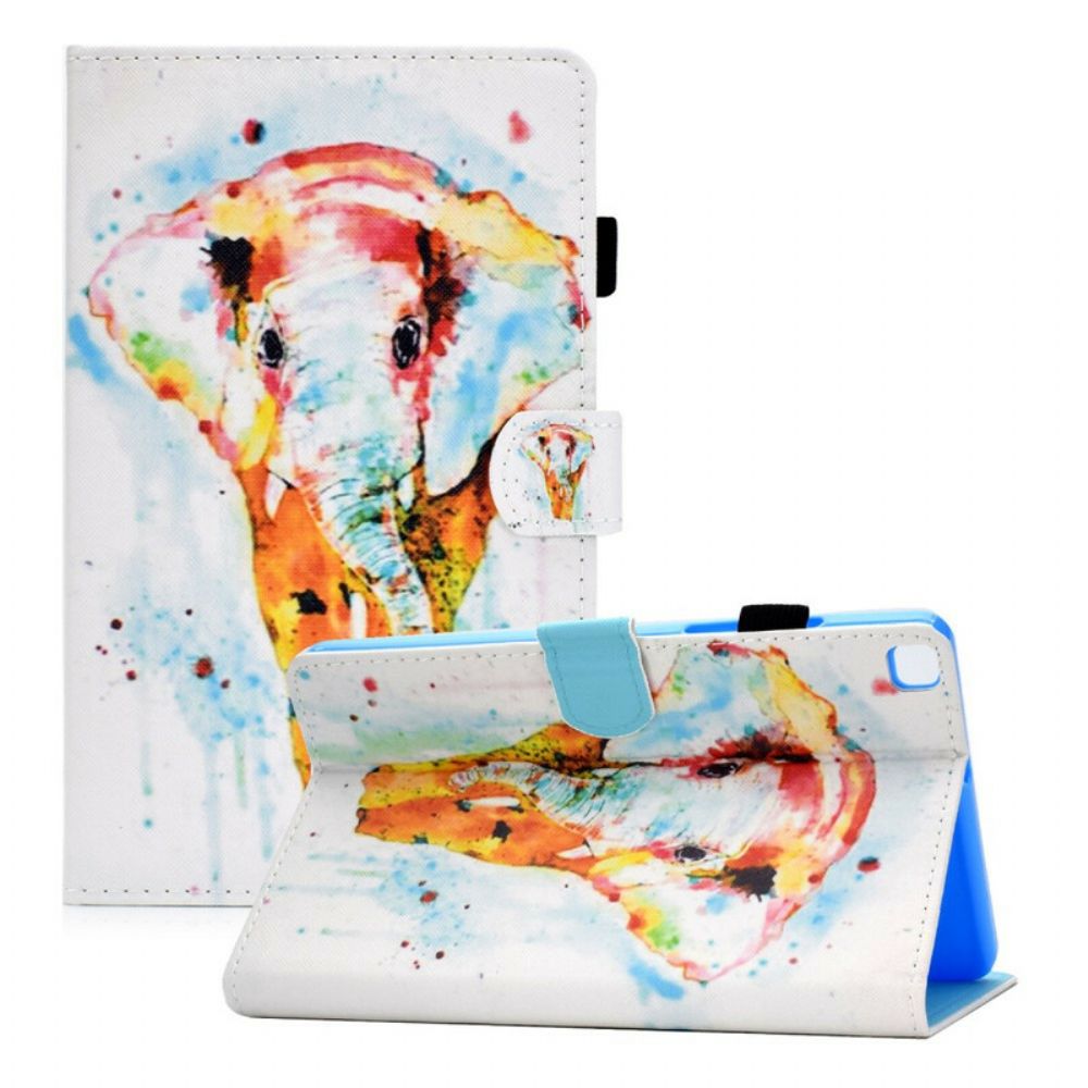 Flip Case Für Samsung Galaxy Tab A7 Lite Aquarell Elefant