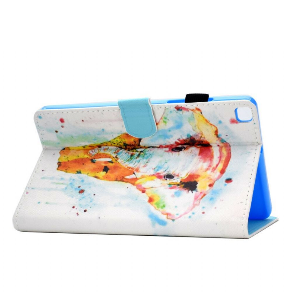 Flip Case Für Samsung Galaxy Tab A7 Lite Aquarell Elefant