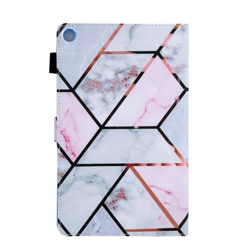Flip Case Für Samsung Galaxy Tab A7 Lite Geometrischer Marmor