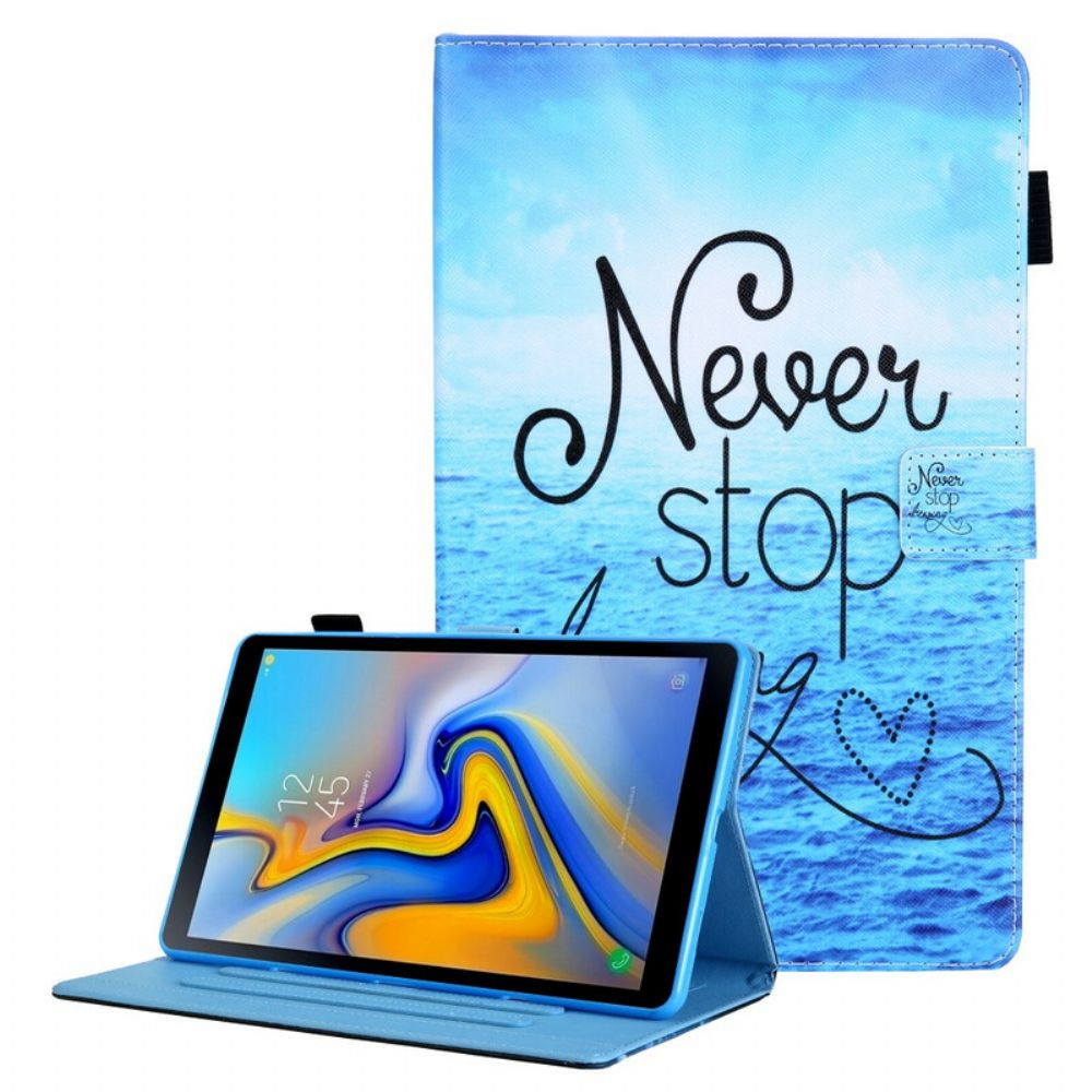 Flip Case Für Samsung Galaxy Tab A7 Lite Hören Sie Nie Auf Zu Träumen