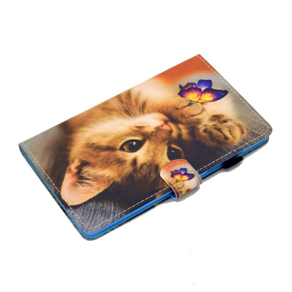 Flip Case Für Samsung Galaxy Tab A7 Lite Mein Kätzchen Und Schmetterling