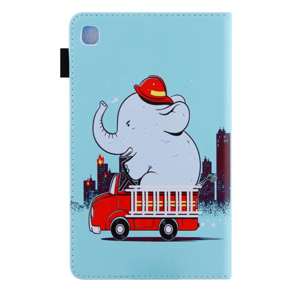 Lederhüllen Für Samsung Galaxy Tab A7 Lite Elefant Feuerwehrmann