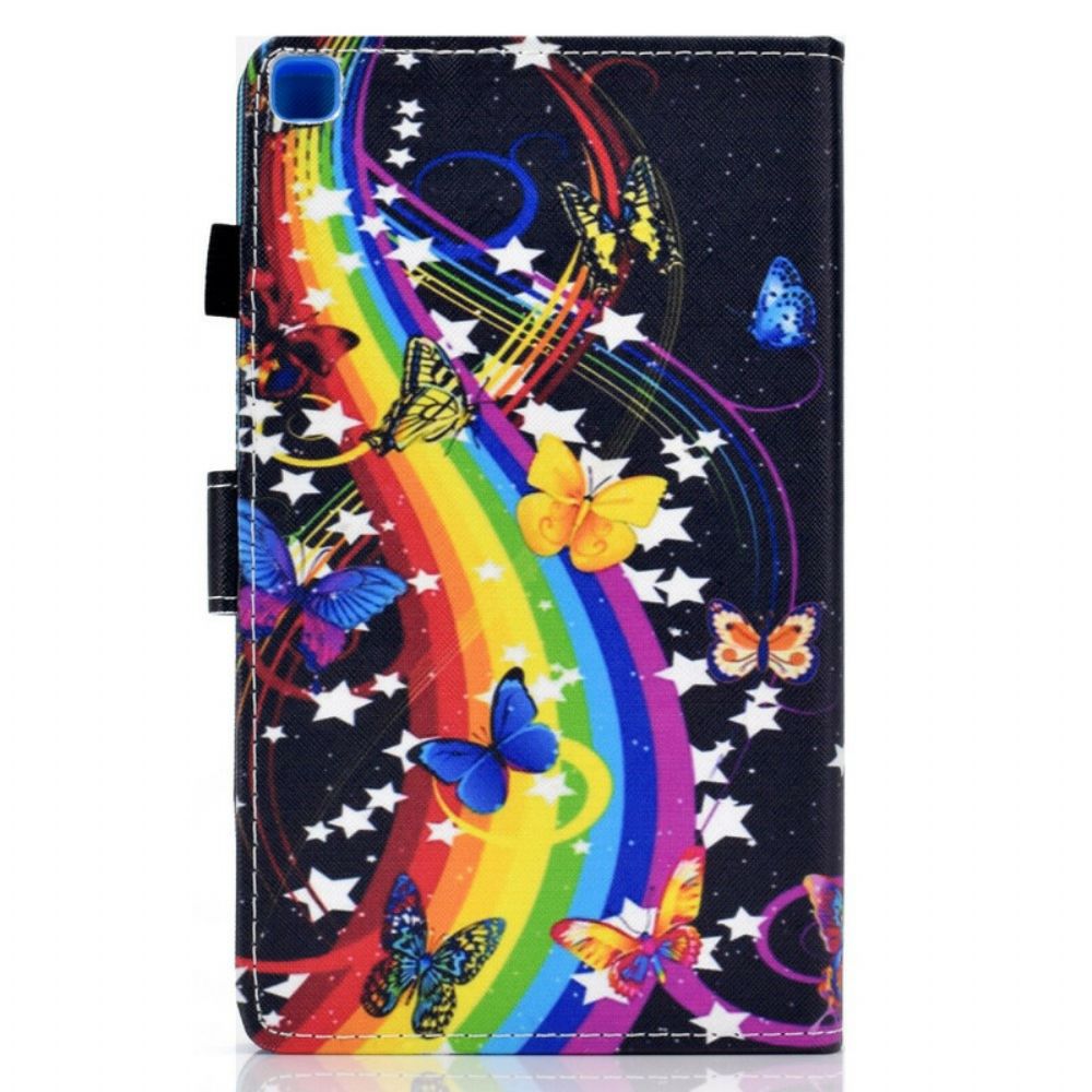 Lederhüllen Für Samsung Galaxy Tab A7 Lite Regenbogenschmetterlinge
