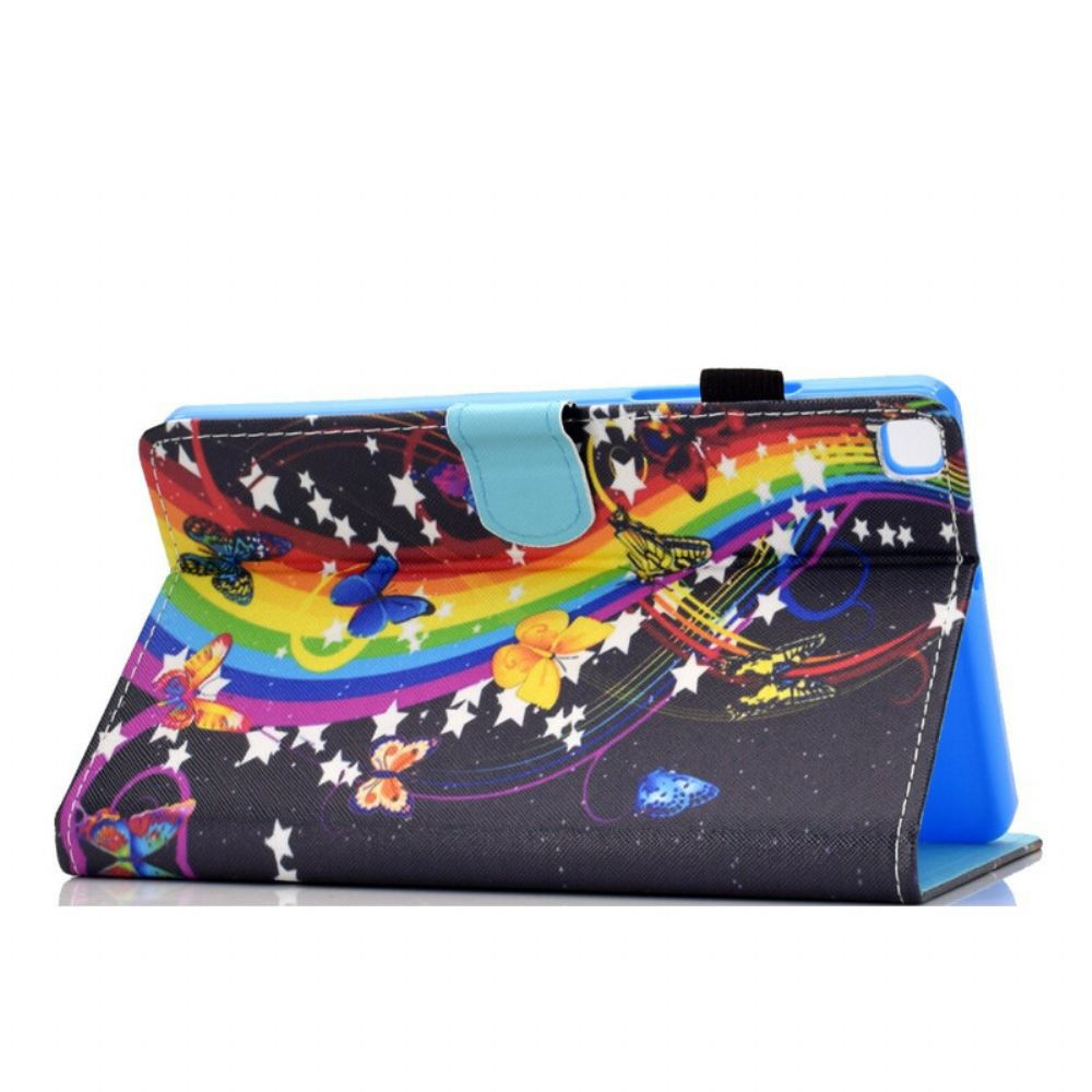 Lederhüllen Für Samsung Galaxy Tab A7 Lite Regenbogenschmetterlinge