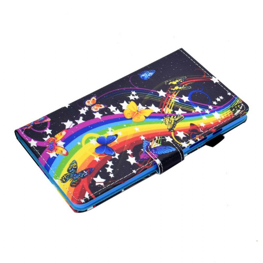 Lederhüllen Für Samsung Galaxy Tab A7 Lite Regenbogenschmetterlinge