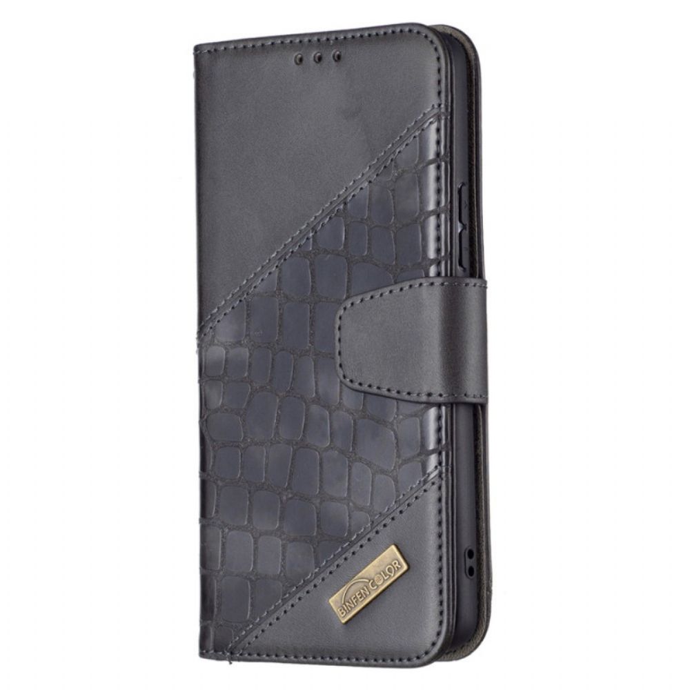 Flip Case Für Samsung Galaxy A53 5G Binfen Farbe Krokodilleder-stil