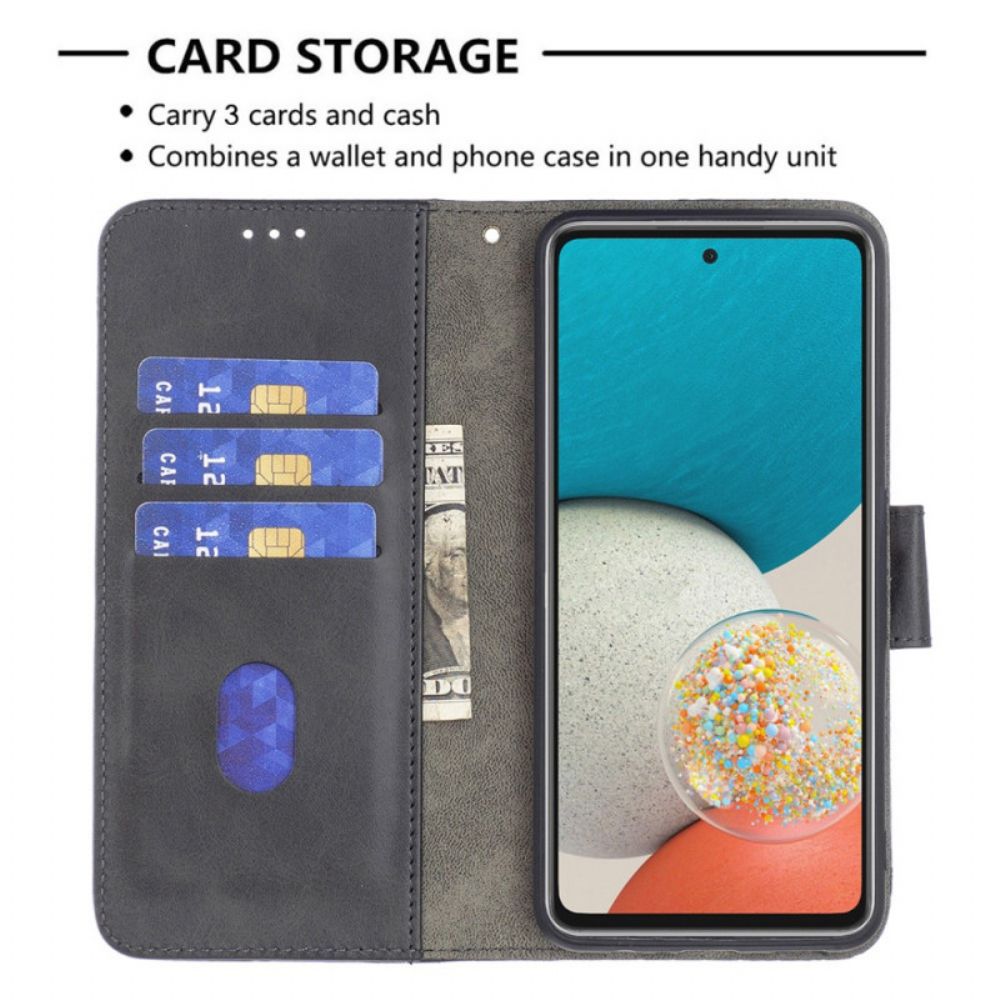 Flip Case Für Samsung Galaxy A53 5G Binfen Farbe Krokodilleder-stil