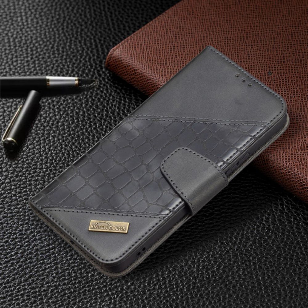 Flip Case Für Samsung Galaxy A53 5G Binfen Farbe Krokodilleder-stil