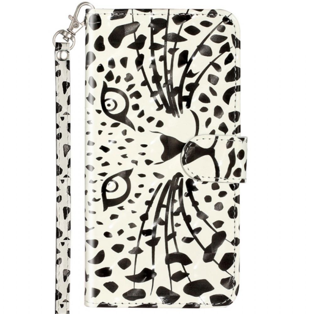 Flip Case Für Samsung Galaxy A53 5G Mit Kordel Angeschnallter Tiger