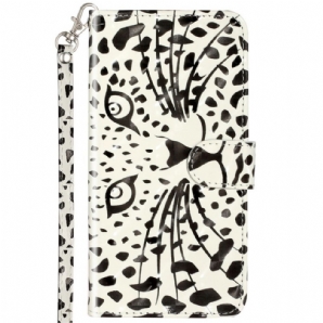 Flip Case Für Samsung Galaxy A53 5G Mit Kordel Angeschnallter Tiger