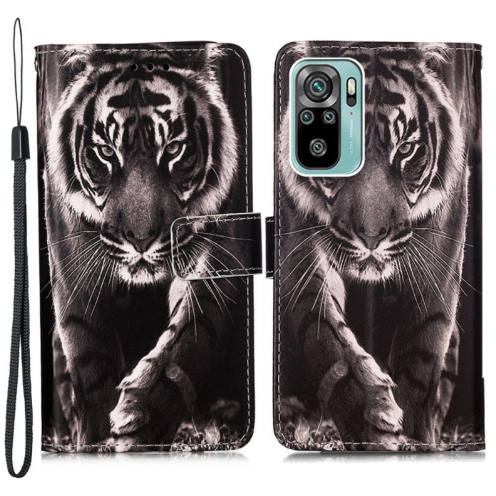 Flip Case Für Samsung Galaxy A53 5G Mit Kordel Geschnallter Nachttiger