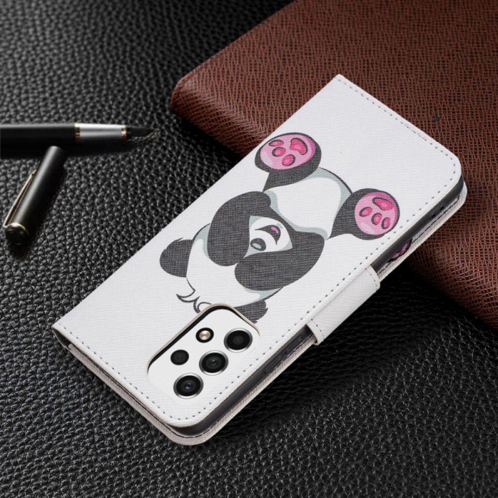 Flip Case Für Samsung Galaxy A53 5G Panda-spaß