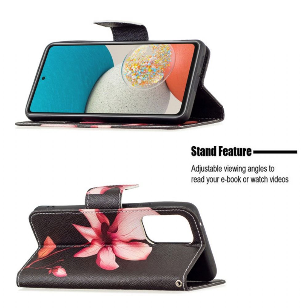 Flip Case Für Samsung Galaxy A53 5G Rosa Blume