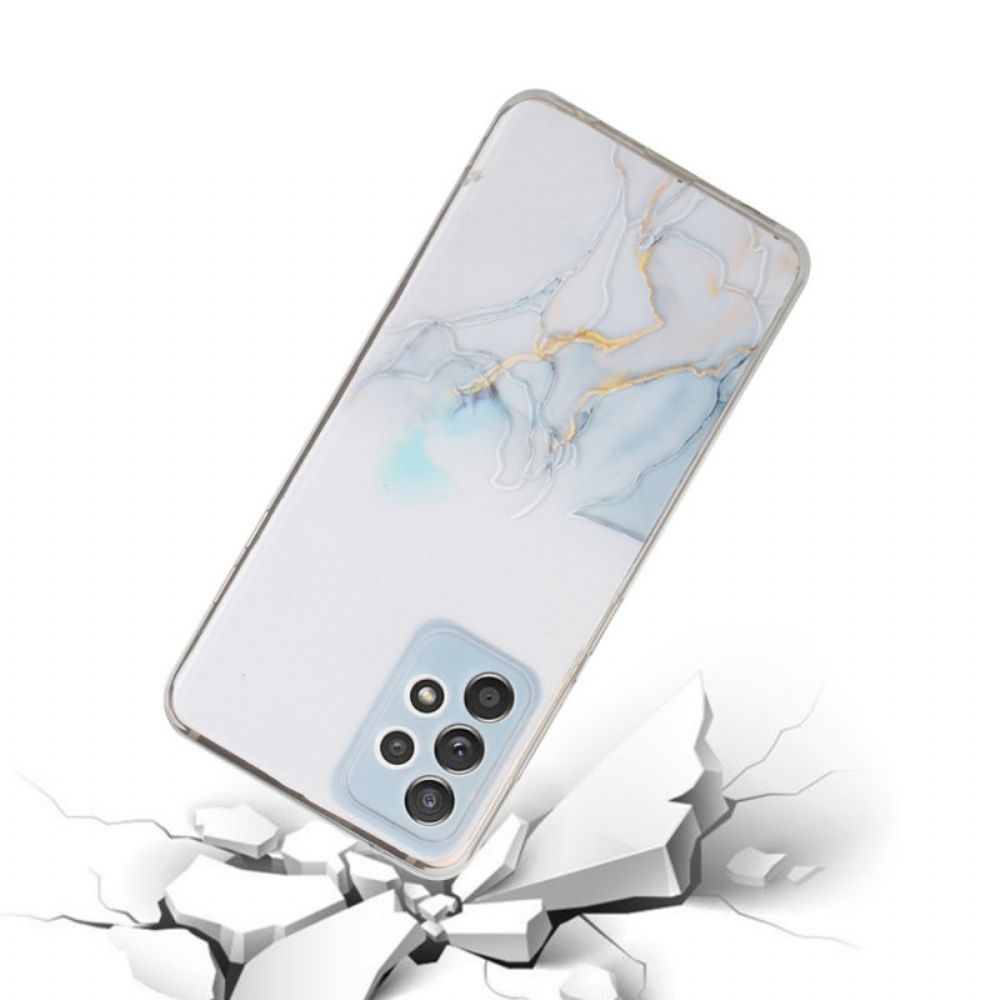 Handyhülle Für Samsung Galaxy A53 5G Silikon Mit Marmoreffekt
