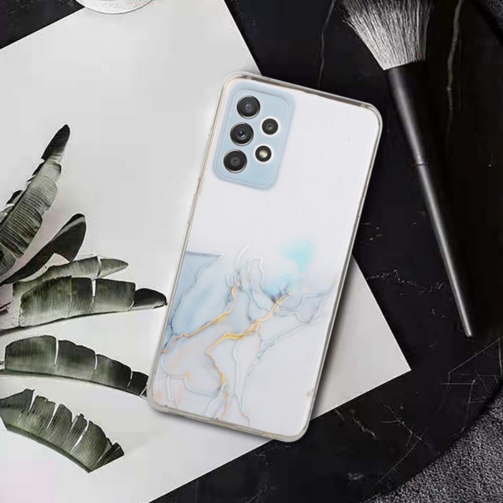 Handyhülle Für Samsung Galaxy A53 5G Silikon Mit Marmoreffekt