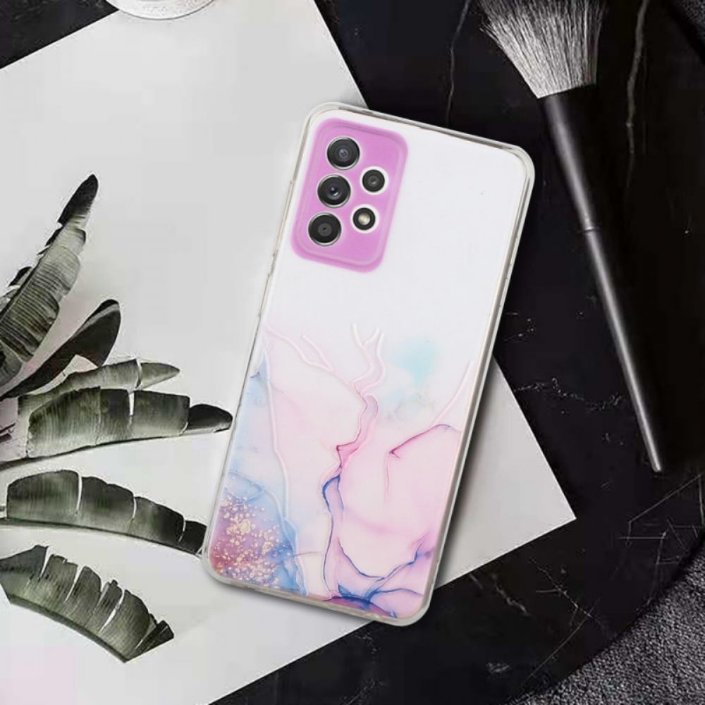 Handyhülle Für Samsung Galaxy A53 5G Silikon Mit Marmoreffekt