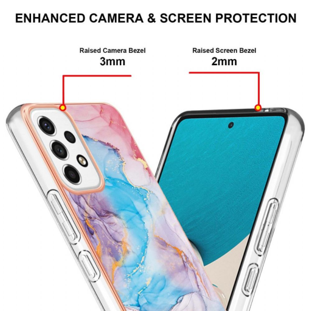 Hülle Für Samsung Galaxy A53 5G Abgelehnter Marmor
