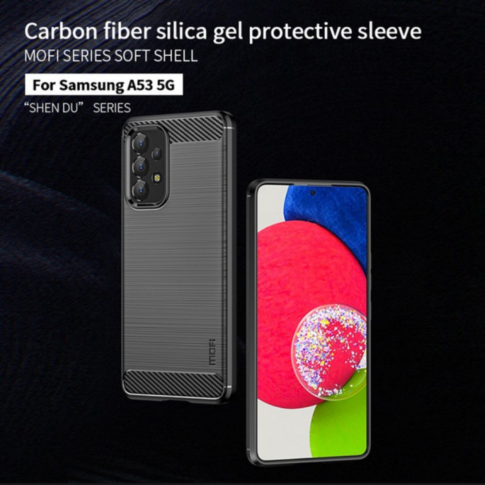 Hülle Für Samsung Galaxy A53 5G Mofi Gebürstete Kohlefaser