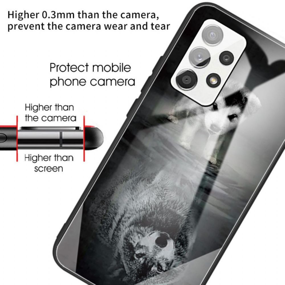 Hülle Für Samsung Galaxy A53 5G Puppy Dream Gehärtetes Glas
