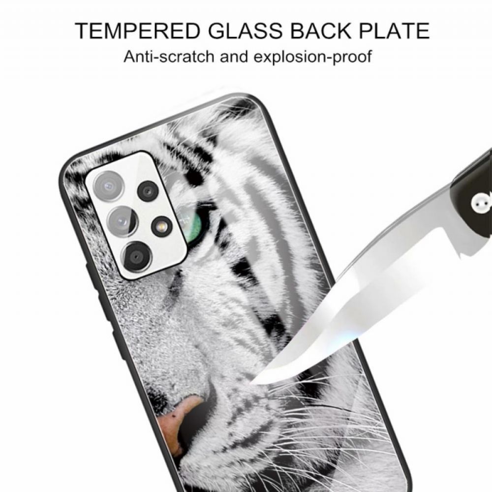 Hülle Für Samsung Galaxy A53 5G Tiger-hartglas