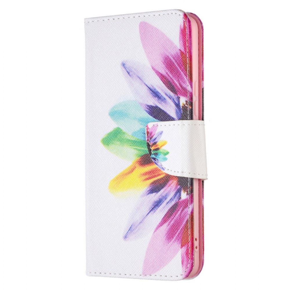 Lederhüllen Für Samsung Galaxy A53 5G Aquarell Blume