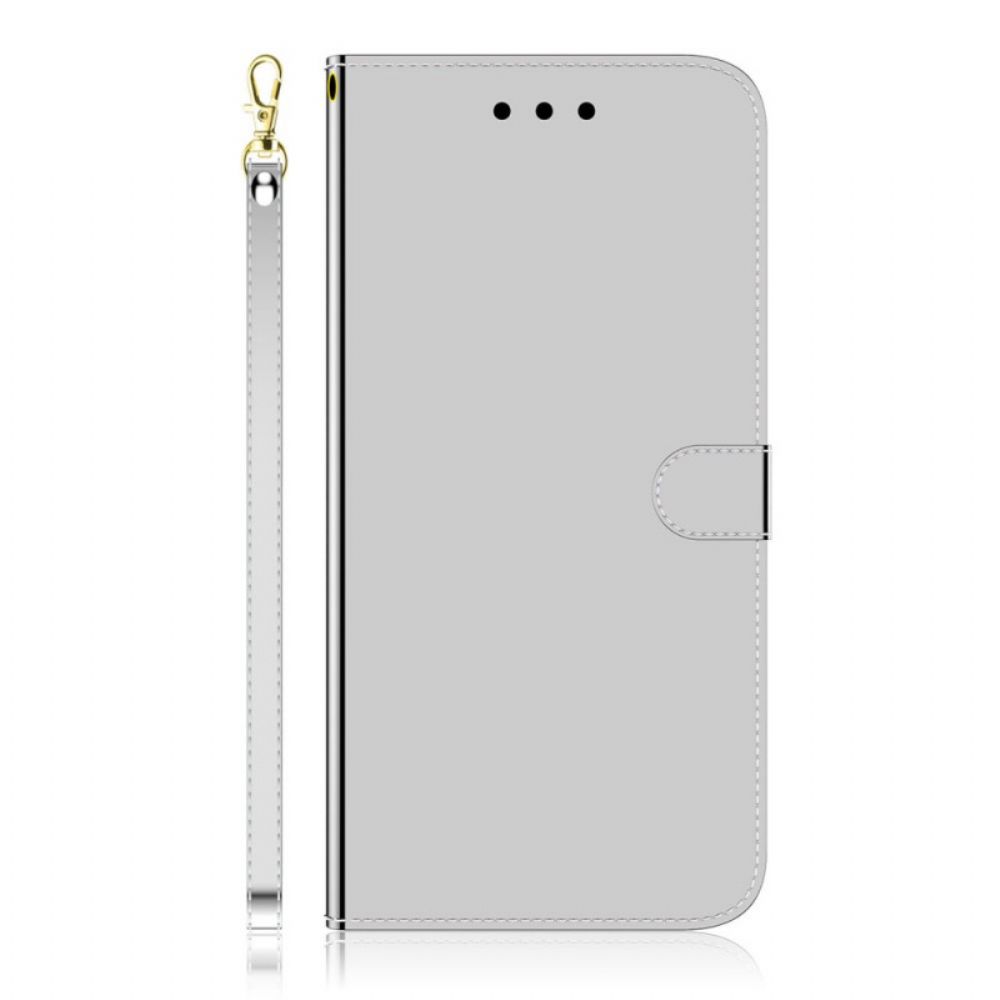 Lederhüllen Für Samsung Galaxy A53 5G Spiegel Mit Kunstlederbezug