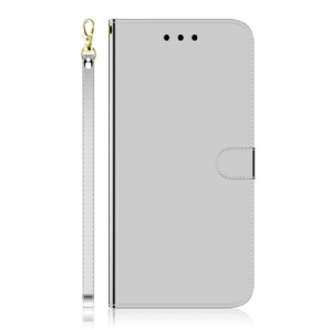 Lederhüllen Für Samsung Galaxy A53 5G Spiegel Mit Kunstlederbezug
