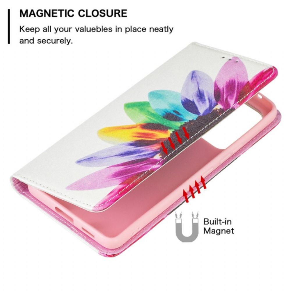 Schutzhülle Für Samsung Galaxy A53 5G Flip Case Aquarell Blume