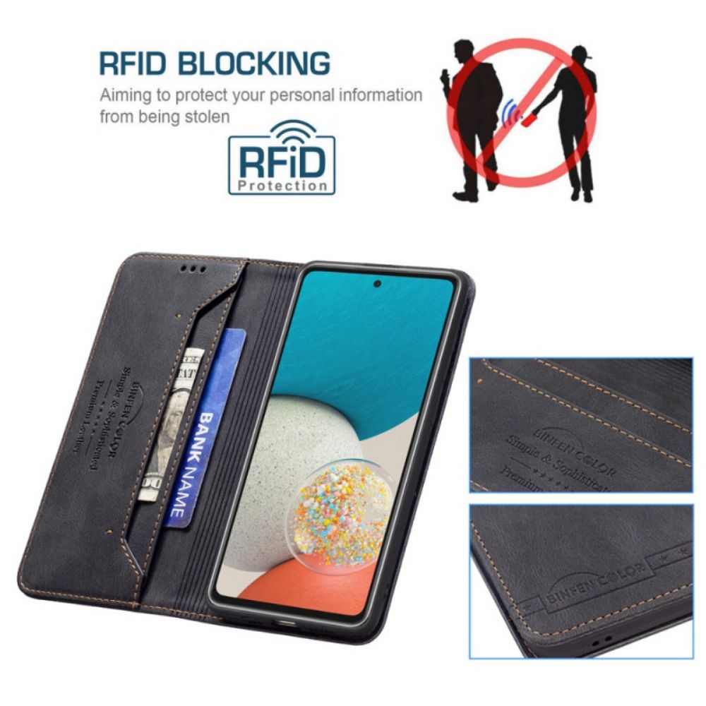 Schutzhülle Für Samsung Galaxy A53 5G Flip Case Rfid Couture Binfen Farbe