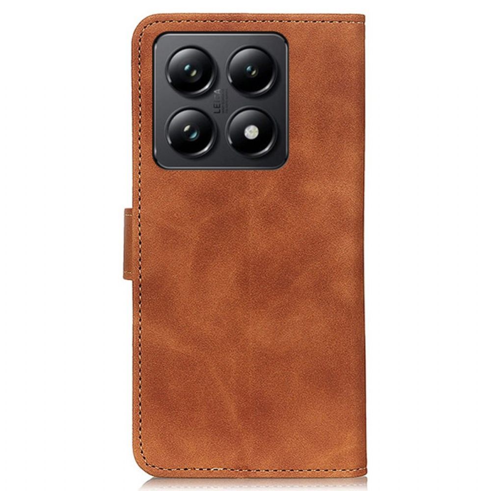 Lederhüllen Xiaomi 14t Pro Handyhülle Khazneh Wildleder-stil