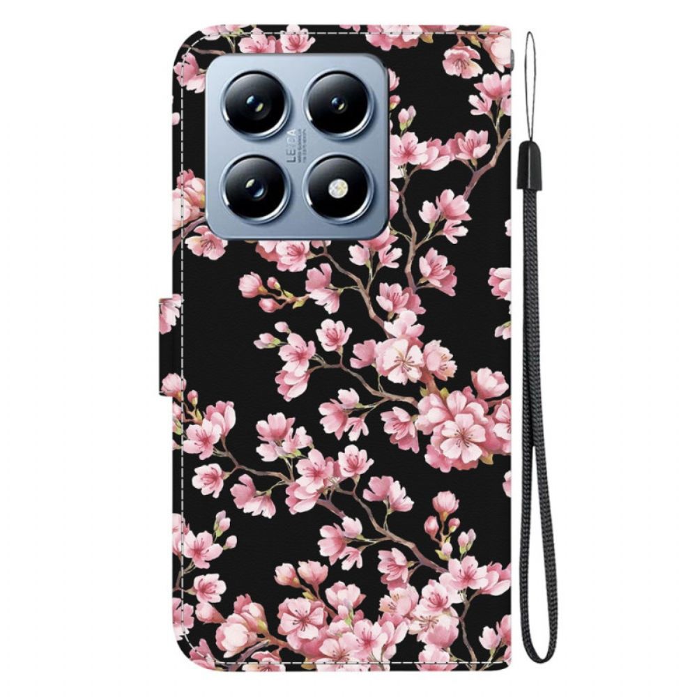 Lederhüllen Xiaomi 14t Pro Pflaumenblüten