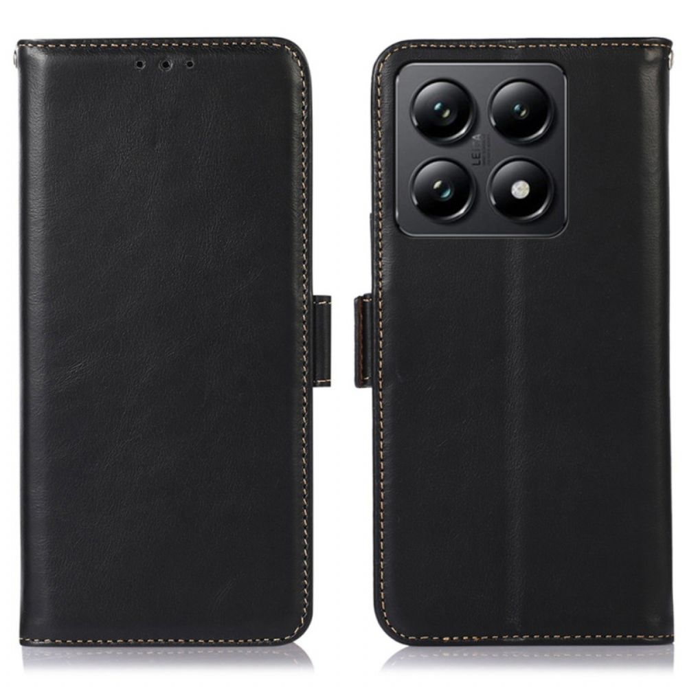 Lederhüllen Xiaomi 14t Pro Rfid-schutz Und Echtleder-geldbörse