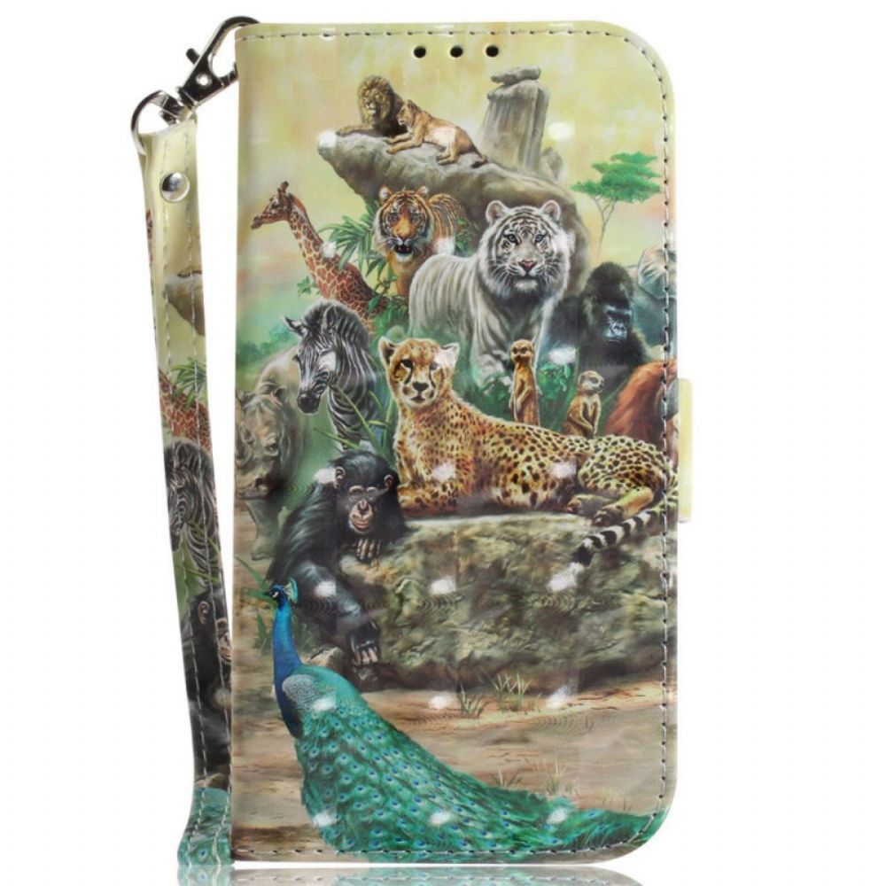 Flip Case Für Sony Xperia 1 IV Mit Kordel Tanga-safari