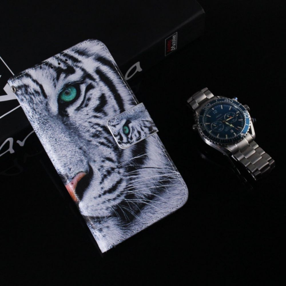 Flip Case Für Sony Xperia 1 IV Weißer Tiger