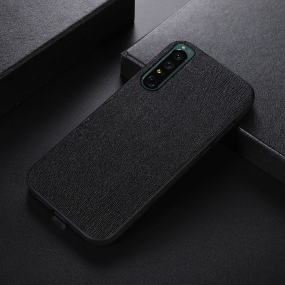 Handyhülle Für Sony Xperia 1 IV Holzstruktur Aus Kunstleder