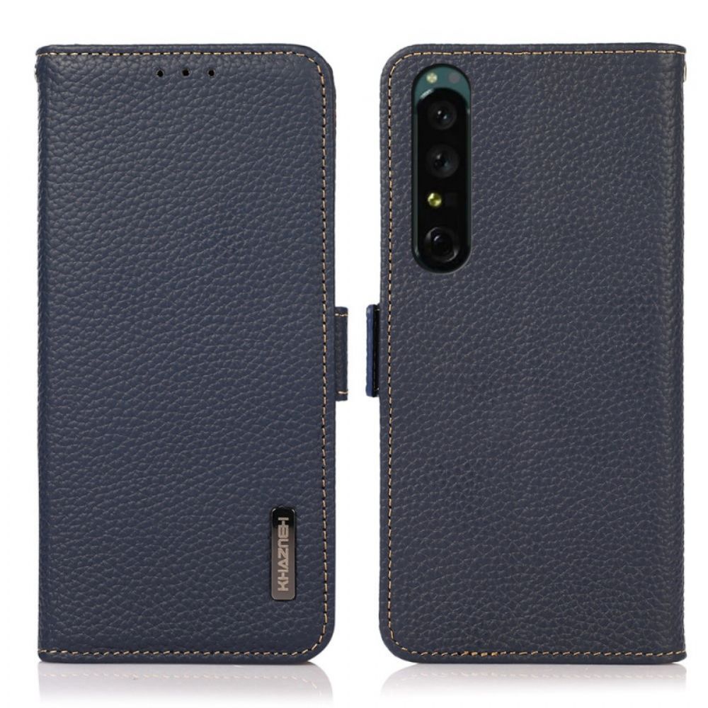 Lederhüllen Für Sony Xperia 1 IV Litschi-leder Khazneh Rfid